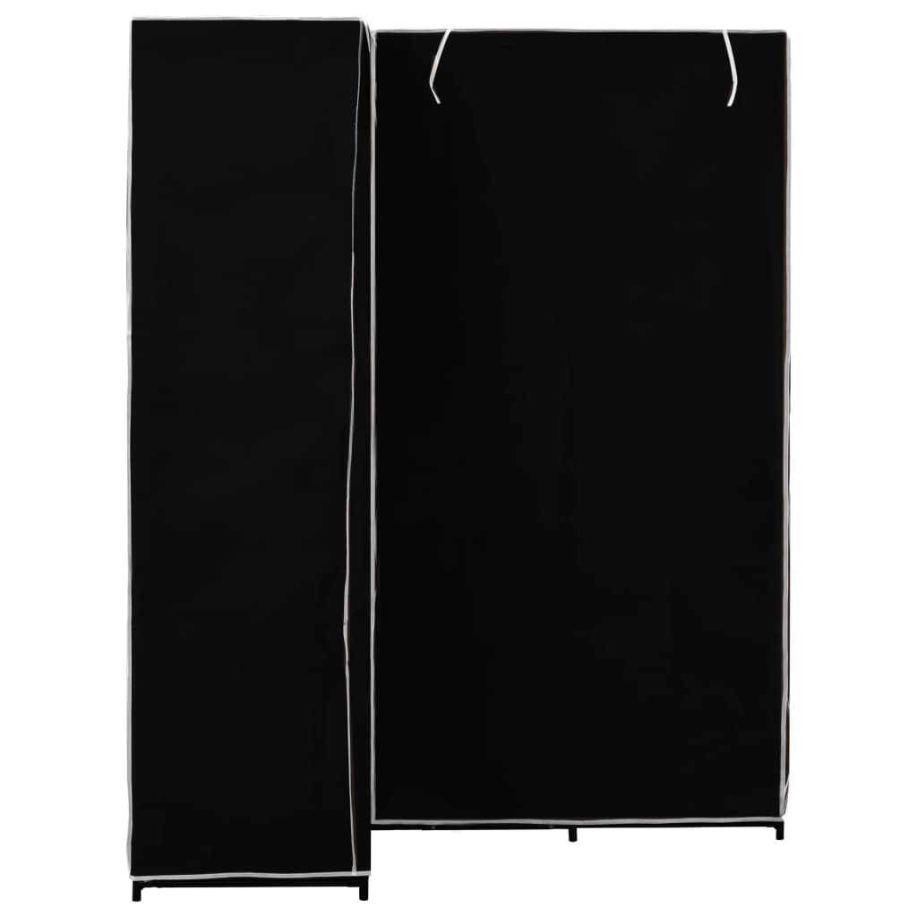 Corner Wardrobe Black 130x87x169 cm- Cupboards & Wardrobes - HomeShopIreland - Home Shop Ireland - Cupboards & Wardrobes - Corner Wardrobe Black 130x87x169 cm