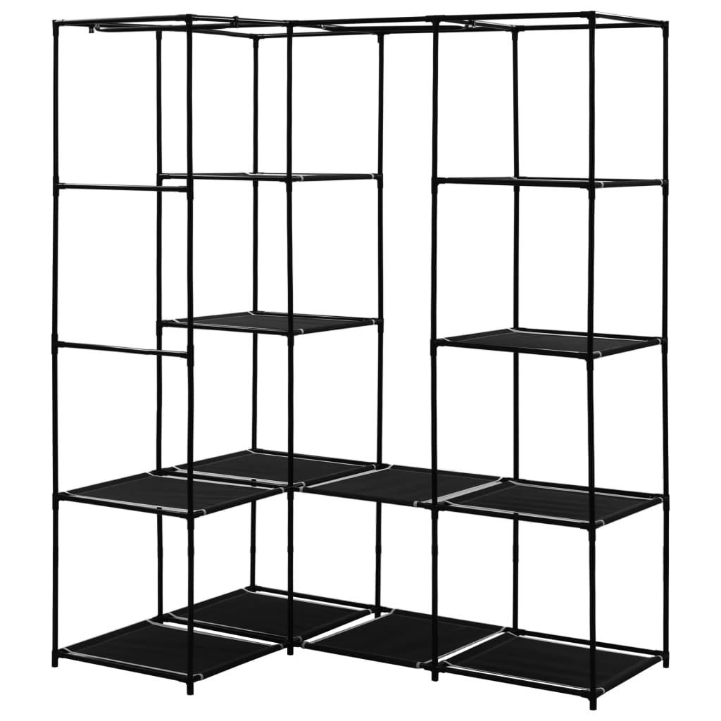 Corner Wardrobe Black 130x87x169 cm- Cupboards & Wardrobes - HomeShopIreland - Home Shop Ireland - Cupboards & Wardrobes - Corner Wardrobe Black 130x87x169 cm