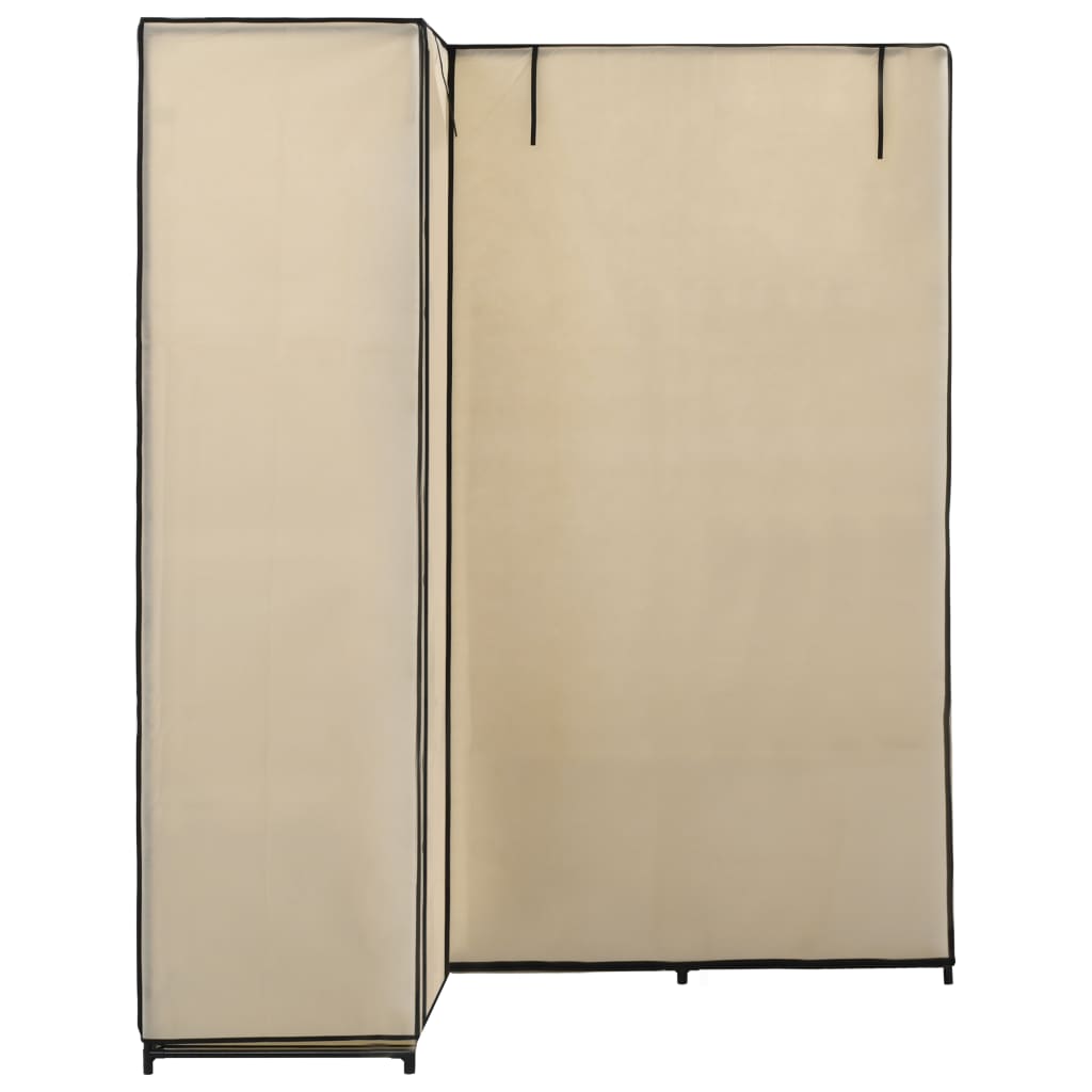 Corner Wardrobe Cream 130x87x169 cm- Cupboards & Wardrobes - HomeShopIreland - Home Shop Ireland - Cupboards & Wardrobes - Corner Wardrobe Cream 130x87x169 cm