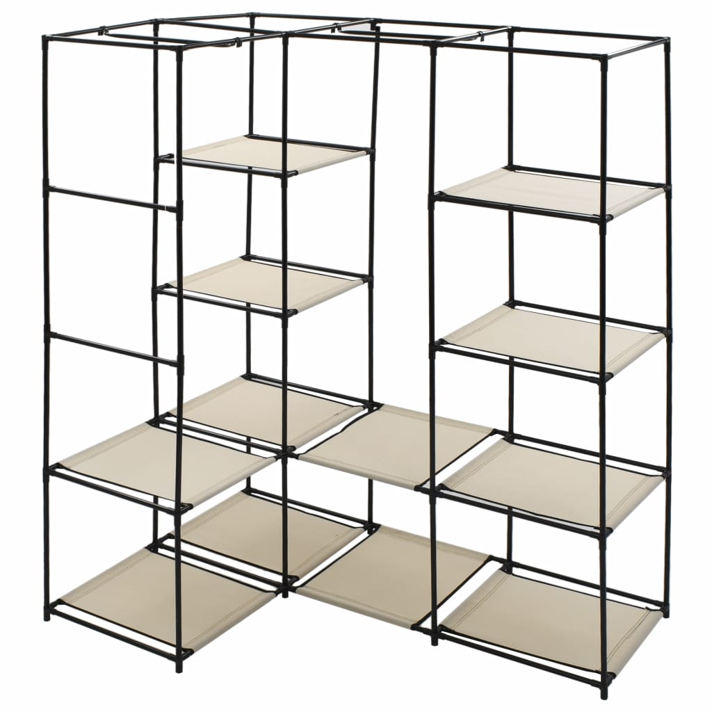 Corner Wardrobe Cream 130x87x169 cm- Cupboards & Wardrobes - HomeShopIreland - Home Shop Ireland - Cupboards & Wardrobes - Corner Wardrobe Cream 130x87x169 cm
