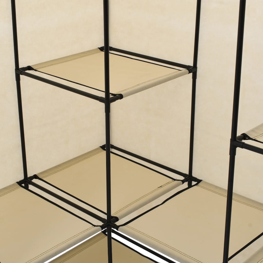 Corner Wardrobe Cream 130x87x169 cm- Cupboards & Wardrobes - HomeShopIreland - Home Shop Ireland - Cupboards & Wardrobes - Corner Wardrobe Cream 130x87x169 cm