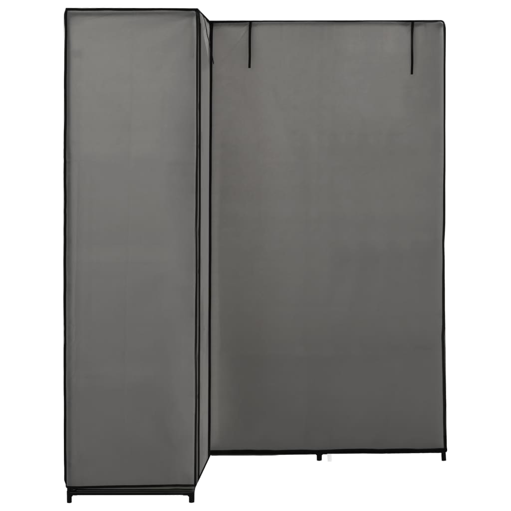 Corner Wardrobe Grey 130x87x169 cm- Cupboards & Wardrobes - HomeShopIreland - Home Shop Ireland - Cupboards & Wardrobes - Corner Wardrobe Grey 130x87x169 cm