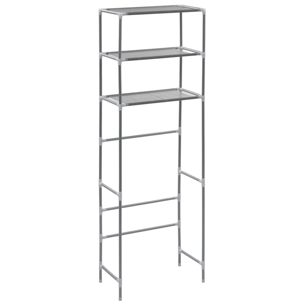 3-Tier Storage Rack over Toilet Silver 53x28x169 cm- Towel Racks & Holders - HomeShopIreland - Home Shop Ireland - Towel Racks & Holders - 3-Tier Storage Rack over Toilet Silver 53x28x169 cm