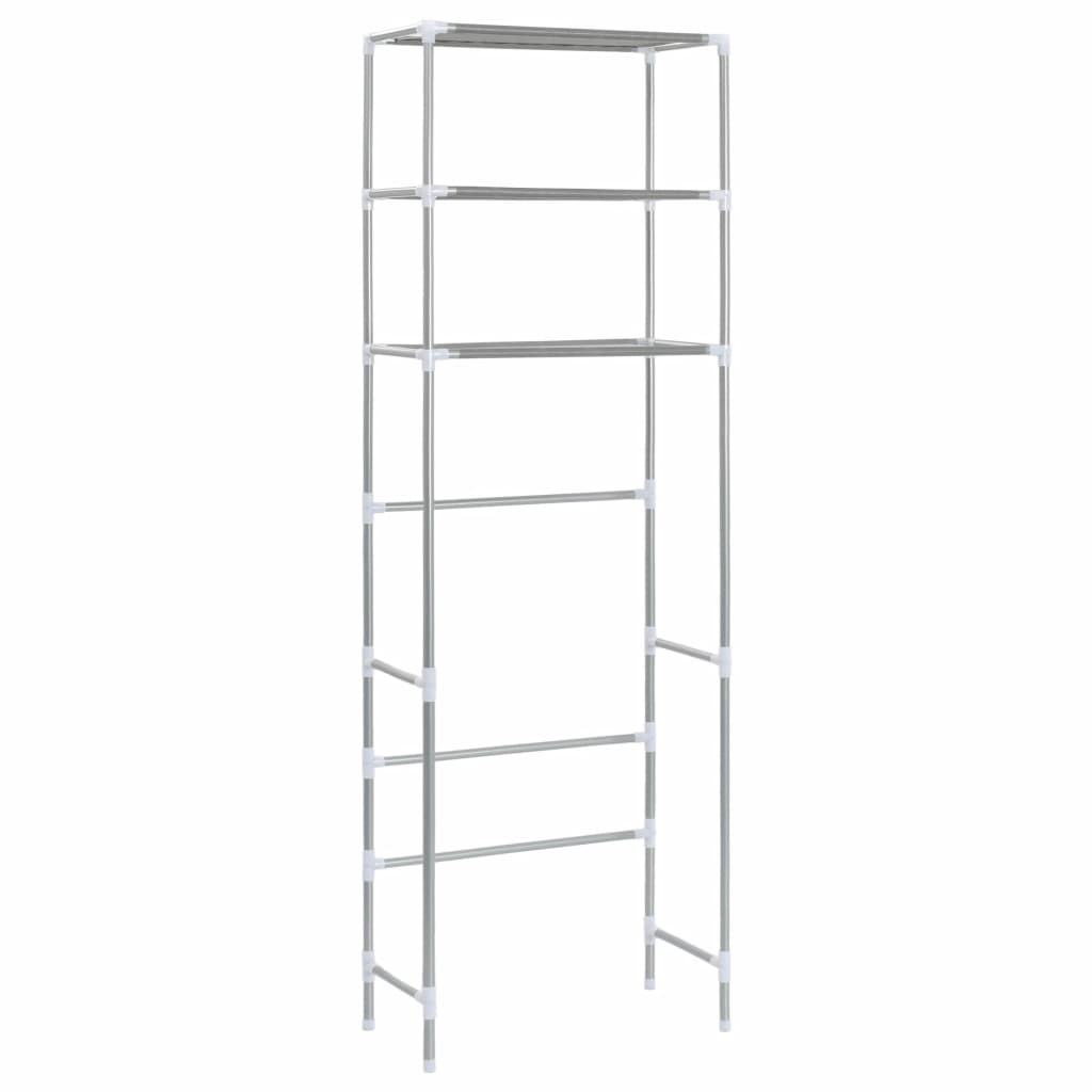 3-Tier Storage Rack over Toilet Silver 53x28x169 cm- Towel Racks & Holders - HomeShopIreland - Home Shop Ireland - Towel Racks & Holders - 3-Tier Storage Rack over Toilet Silver 53x28x169 cm