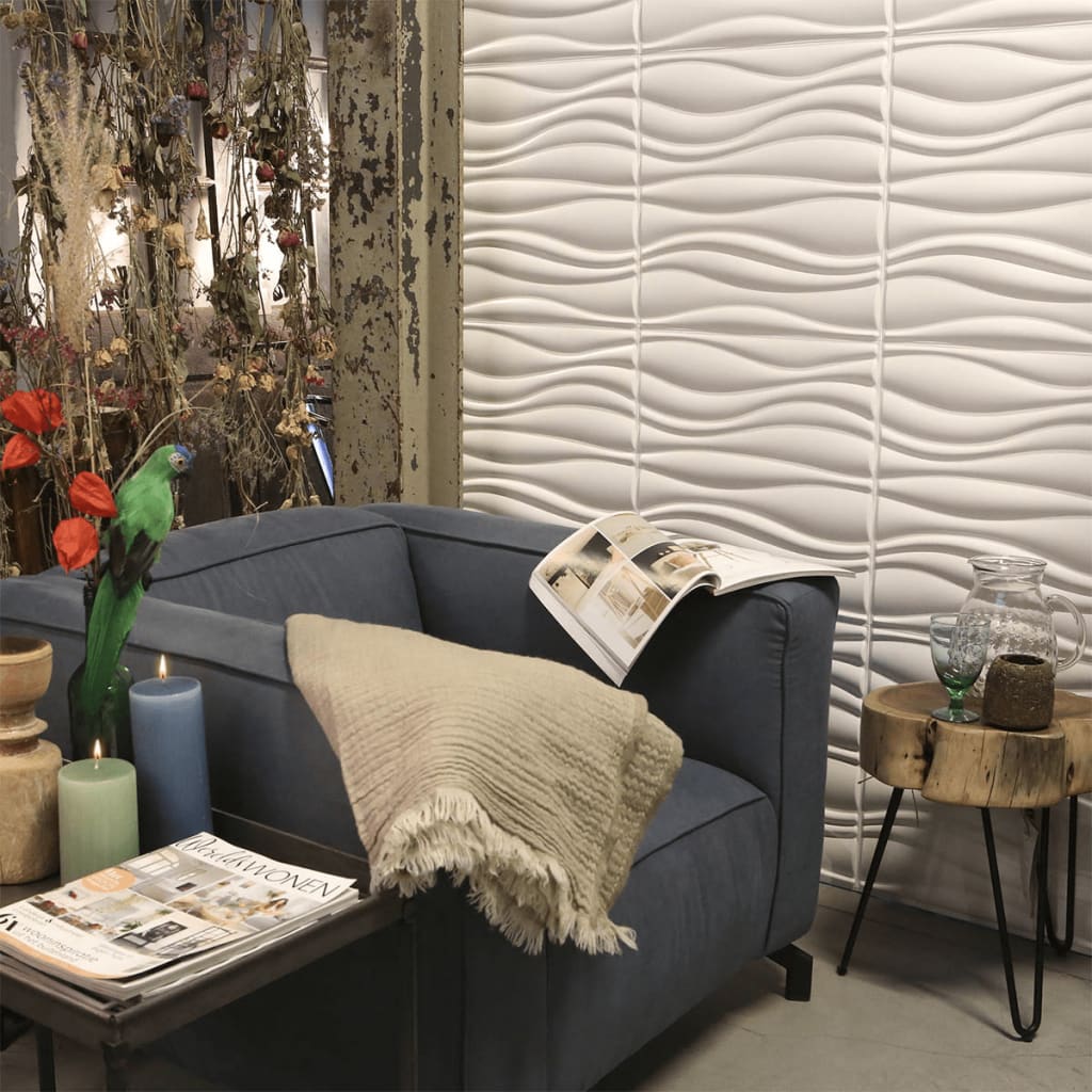 WallArt 24 pcs 3D Wall Panels GA-WA04 Waves- Wall Panelling - HomeShopIreland - WallArt - Wall Panelling - WallArt 24 pcs 3D Wall Panels GA-WA04 Waves