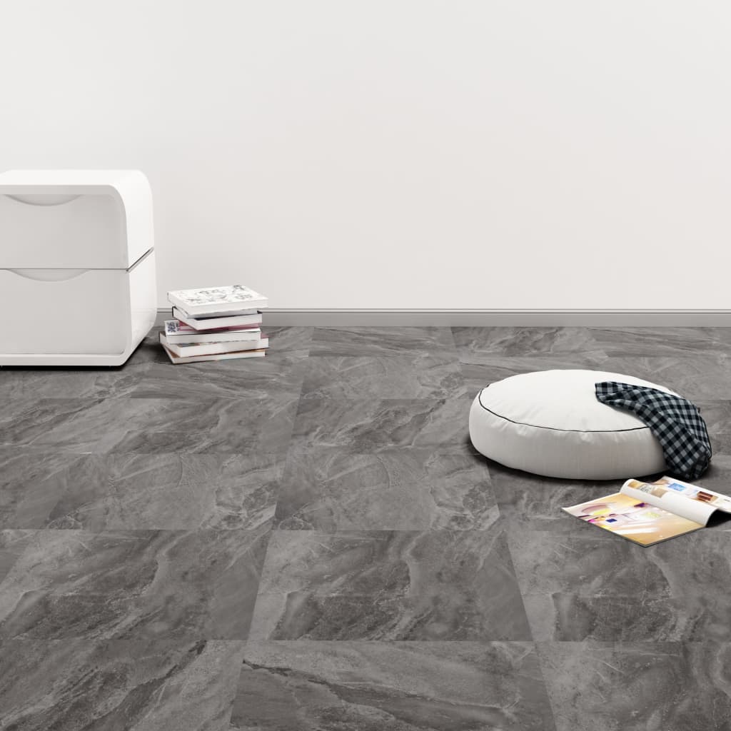 Self-adhesive PVC Flooring Planks 5.11 m² Black with Pattern- Flooring & Carpet - HomeShopIreland - Home Shop Ireland - Flooring & Carpet - Self-adhesive PVC Flooring Planks 5.11 mÂ² Black with Pattern