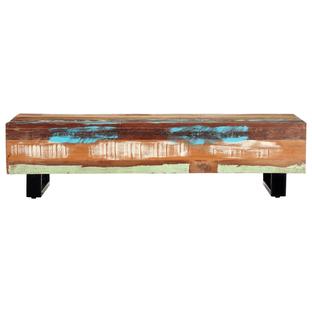 Coffee Table 120x50x30 cm Solid Reclaimed Wood and Steel- End Tables - HomeShopIreland - Home Shop Ireland - End Tables - Coffee Table 120x50x30 cm Solid Reclaimed Wood and Steel