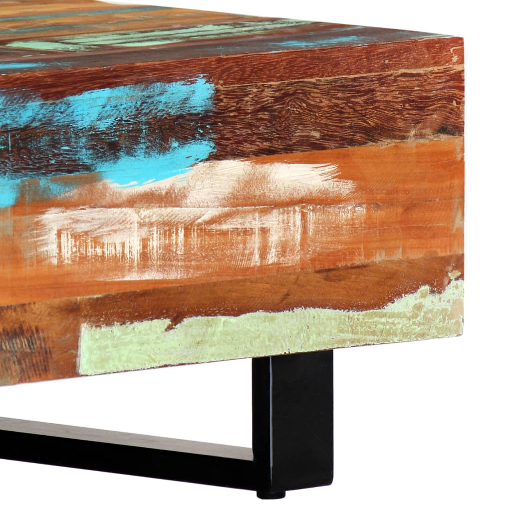 Coffee Table 120x50x30 cm Solid Reclaimed Wood and Steel- End Tables - HomeShopIreland - Home Shop Ireland - End Tables - Coffee Table 120x50x30 cm Solid Reclaimed Wood and Steel