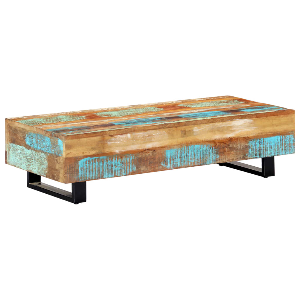Coffee Table 120x50x30 cm Solid Reclaimed Wood and Steel- End Tables - HomeShopIreland - Home Shop Ireland - End Tables - Coffee Table 120x50x30 cm Solid Reclaimed Wood and Steel