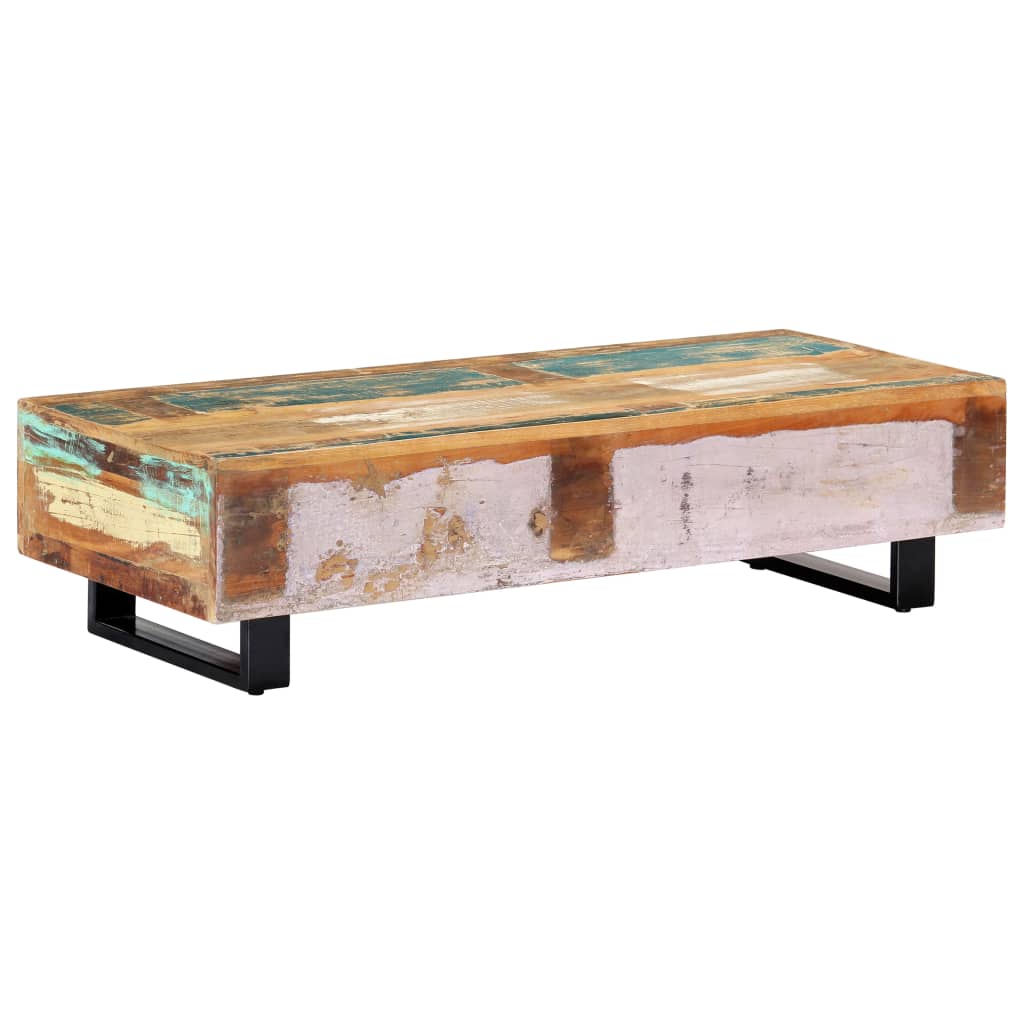 Coffee Table 120x50x30 cm Solid Reclaimed Wood and Steel- End Tables - HomeShopIreland - Home Shop Ireland - End Tables - Coffee Table 120x50x30 cm Solid Reclaimed Wood and Steel
