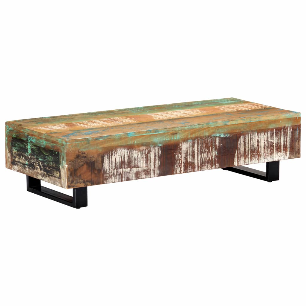 Coffee Table 120x50x30 cm Solid Reclaimed Wood and Steel- End Tables - HomeShopIreland - Home Shop Ireland - End Tables - Coffee Table 120x50x30 cm Solid Reclaimed Wood and Steel