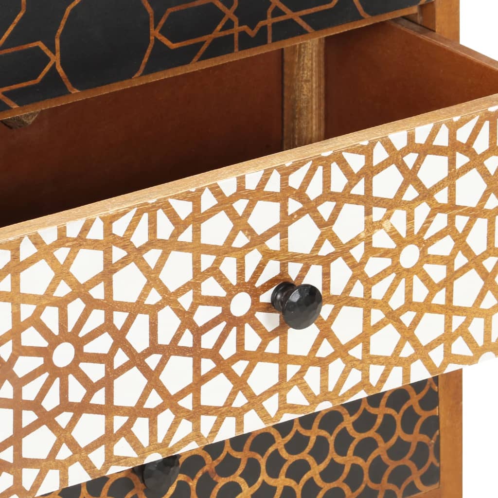 Sideboard with Printed Pattern 90x30x70 cm Solid Mango Wood- Buffets & Sideboards - HomeShopIreland - Home Shop Ireland - Buffets & Sideboards - Sideboard with Printed Pattern 90x30x70 cm Solid Mango Wood