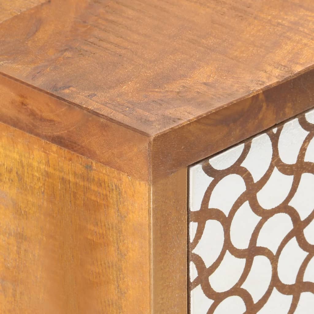 Sideboard with Printed Pattern 90x30x70 cm Solid Mango Wood- Buffets & Sideboards - HomeShopIreland - Home Shop Ireland - Buffets & Sideboards - Sideboard with Printed Pattern 90x30x70 cm Solid Mango Wood