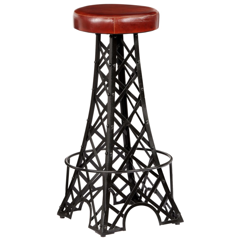 Bar Stools 2 pcs Real Leather- Table & Bar Stools - HomeShopIreland - Home Shop Ireland - Table & Bar Stools - Bar Stools 2 pcs Real Leather