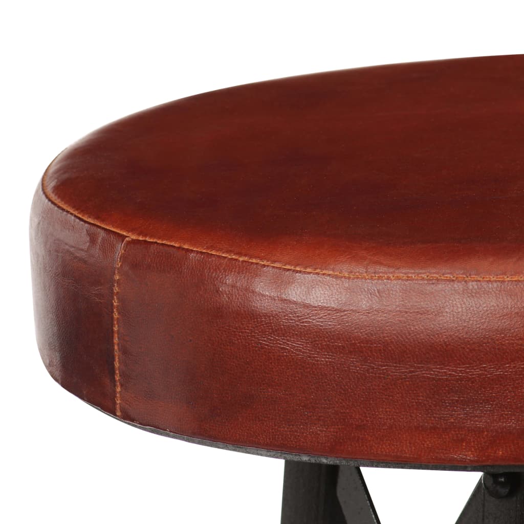 Bar Stools 2 pcs Real Leather- Table & Bar Stools - HomeShopIreland - Home Shop Ireland - Table & Bar Stools - Bar Stools 2 pcs Real Leather