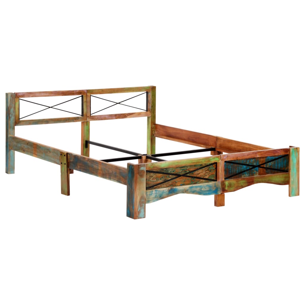 Bed Frame Solid Reclaimed Wood 160x200 cm- Beds & Bed Frames - HomeShopIreland - Home Shop Ireland - Beds & Bed Frames - Bed Frame Solid Reclaimed Wood 160x200 cm