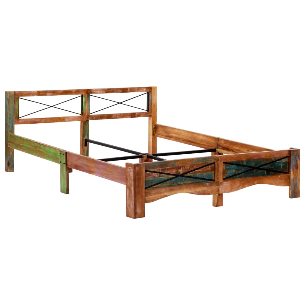 Bed Frame Solid Reclaimed Wood 160x200 cm- Beds & Bed Frames - HomeShopIreland - Home Shop Ireland - Beds & Bed Frames - Bed Frame Solid Reclaimed Wood 160x200 cm