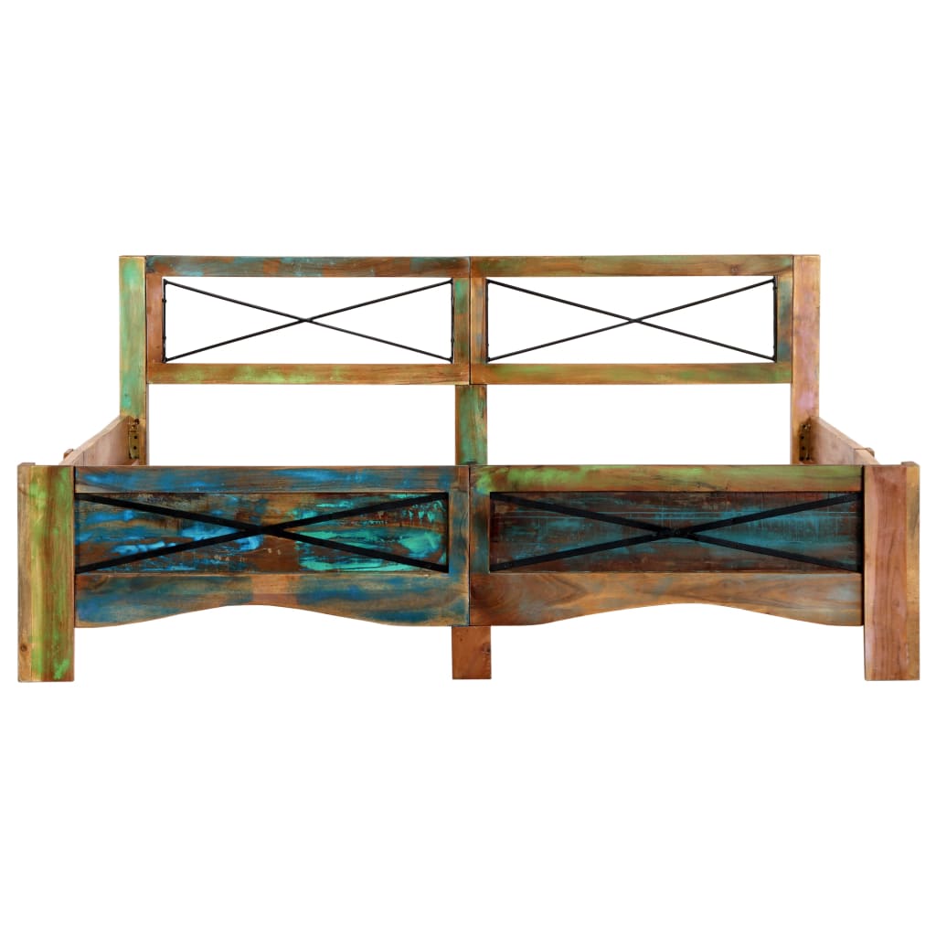 Bed Frame Solid Reclaimed Wood 160x200 cm- Beds & Bed Frames - HomeShopIreland - Home Shop Ireland - Beds & Bed Frames - Bed Frame Solid Reclaimed Wood 160x200 cm