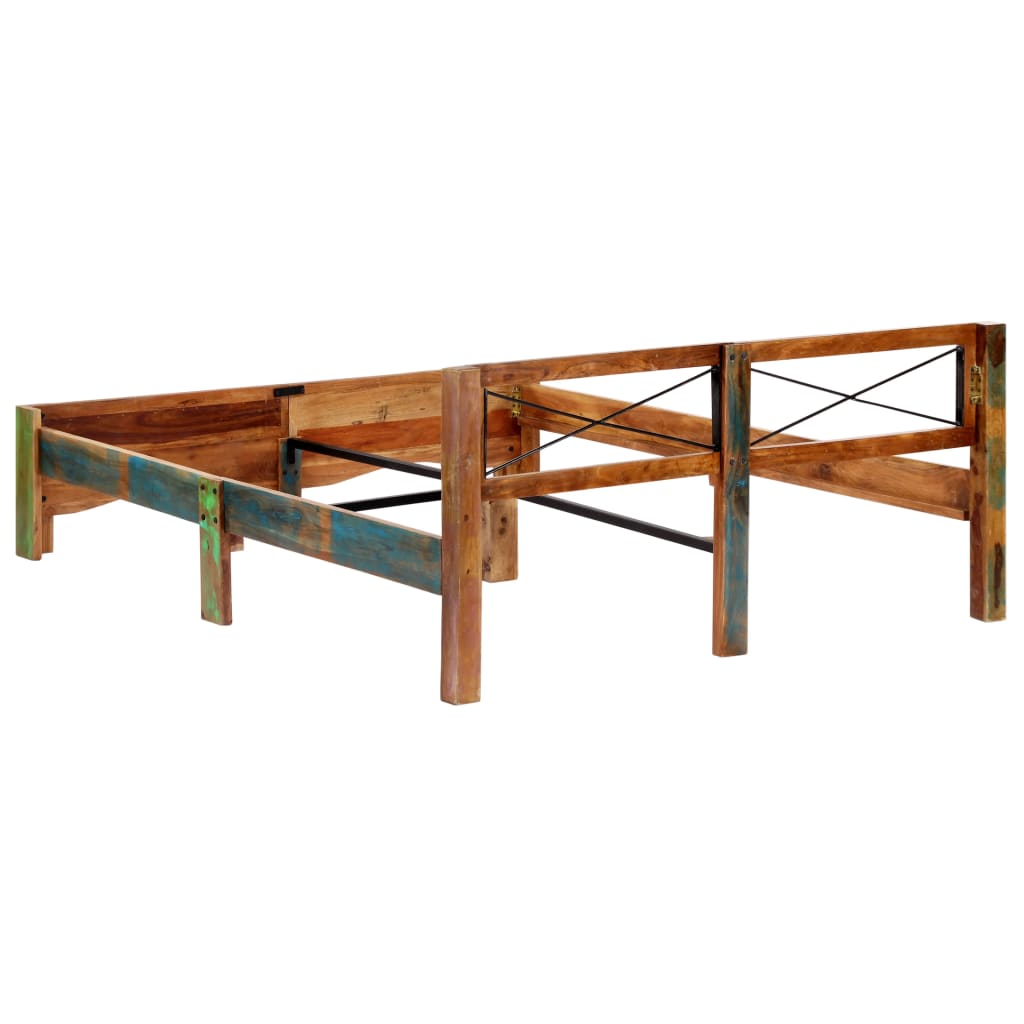 Bed Frame Solid Reclaimed Wood 160x200 cm- Beds & Bed Frames - HomeShopIreland - Home Shop Ireland - Beds & Bed Frames - Bed Frame Solid Reclaimed Wood 160x200 cm