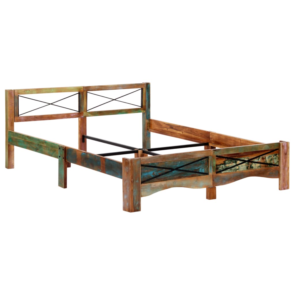 Bed Frame Solid Reclaimed Wood 160x200 cm- Beds & Bed Frames - HomeShopIreland - Home Shop Ireland - Beds & Bed Frames - Bed Frame Solid Reclaimed Wood 160x200 cm
