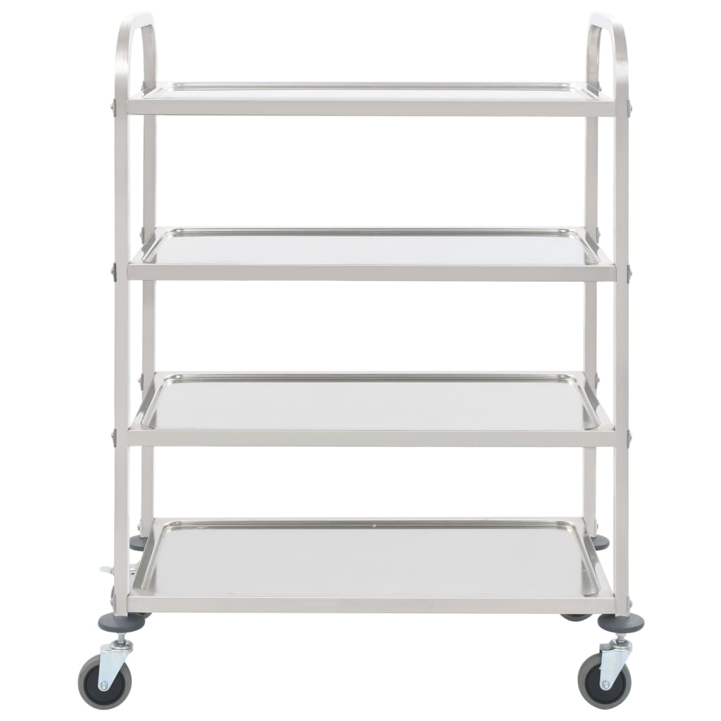 4-Tier Kitchen Trolley 107x55x125 cm Stainless Steel- Kitchen & Dining Trolleys - HomeShopIreland - Home Shop Ireland - Kitchen & Dining Trolleys - 4-Tier Kitchen Trolley 107x55x125 cm Stainless Steel