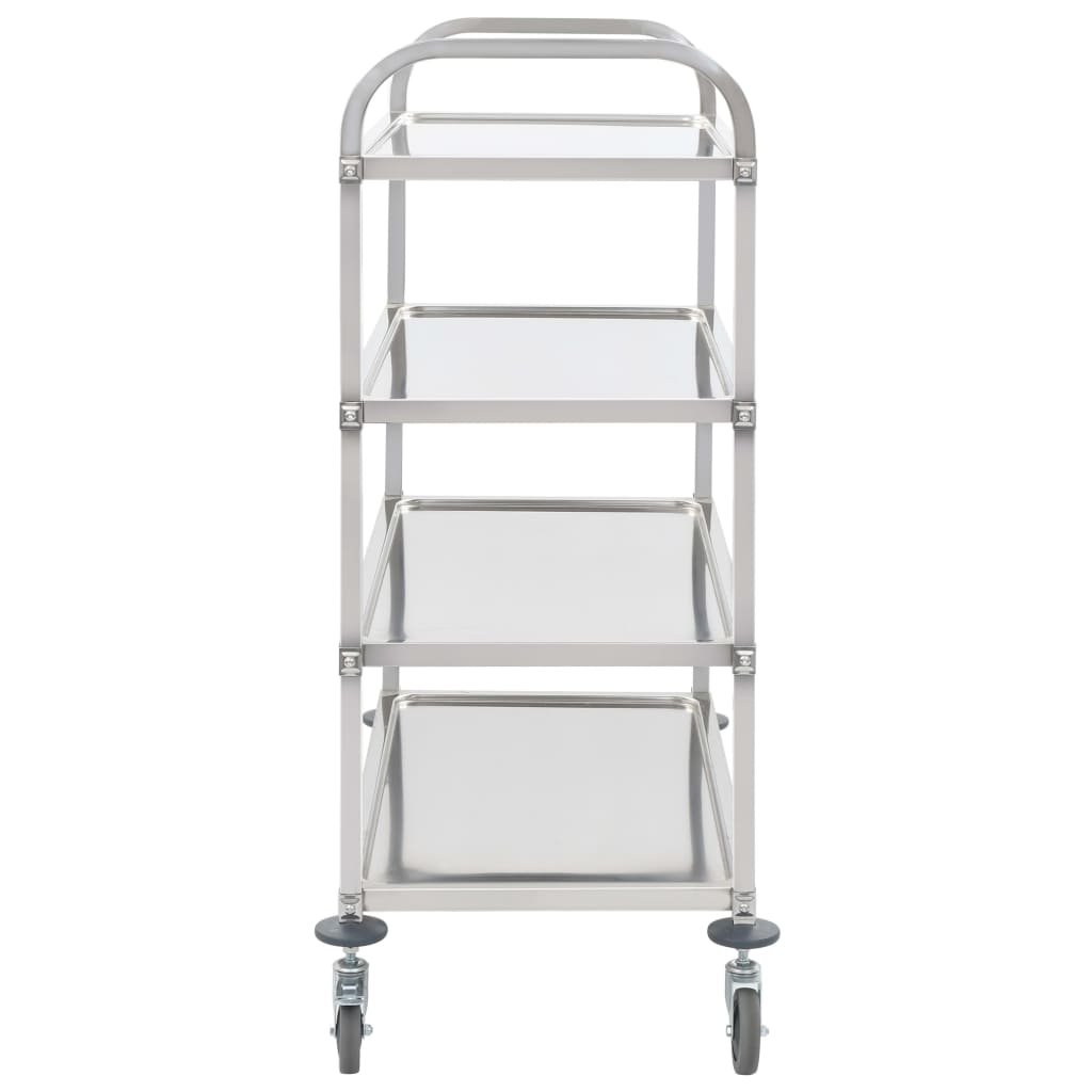 4-Tier Kitchen Trolley 107x55x125 cm Stainless Steel- Kitchen & Dining Trolleys - HomeShopIreland - Home Shop Ireland - Kitchen & Dining Trolleys - 4-Tier Kitchen Trolley 107x55x125 cm Stainless Steel