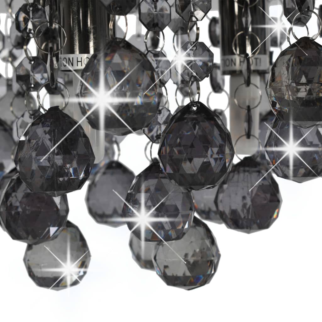 Ceiling Lamp with Smoky Beads Black Round G9- Lamps - HomeShopIreland - Home Shop Ireland - Lamps - Ceiling Lamp with Smoky Beads Black Round G9