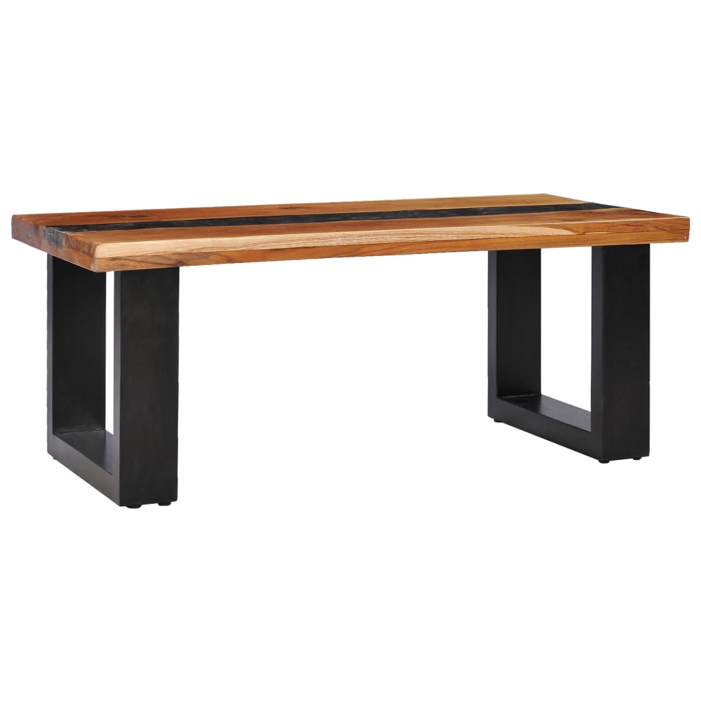 Coffee Table 100x50x40 cm Solid Teak Wood and Polyresin- Coffee Tables - HomeShopIreland - Home Shop Ireland - Coffee Tables - Coffee Table 100x50x40 cm Solid Teak Wood and Polyresin