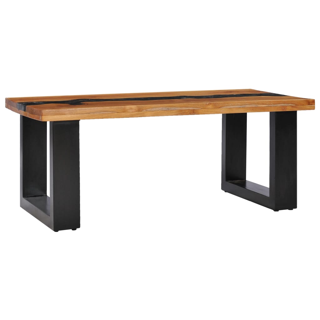 Coffee Table 100x50x40 cm Solid Teak Wood and Polyresin- Coffee Tables - HomeShopIreland - Home Shop Ireland - Coffee Tables - Coffee Table 100x50x40 cm Solid Teak Wood and Polyresin