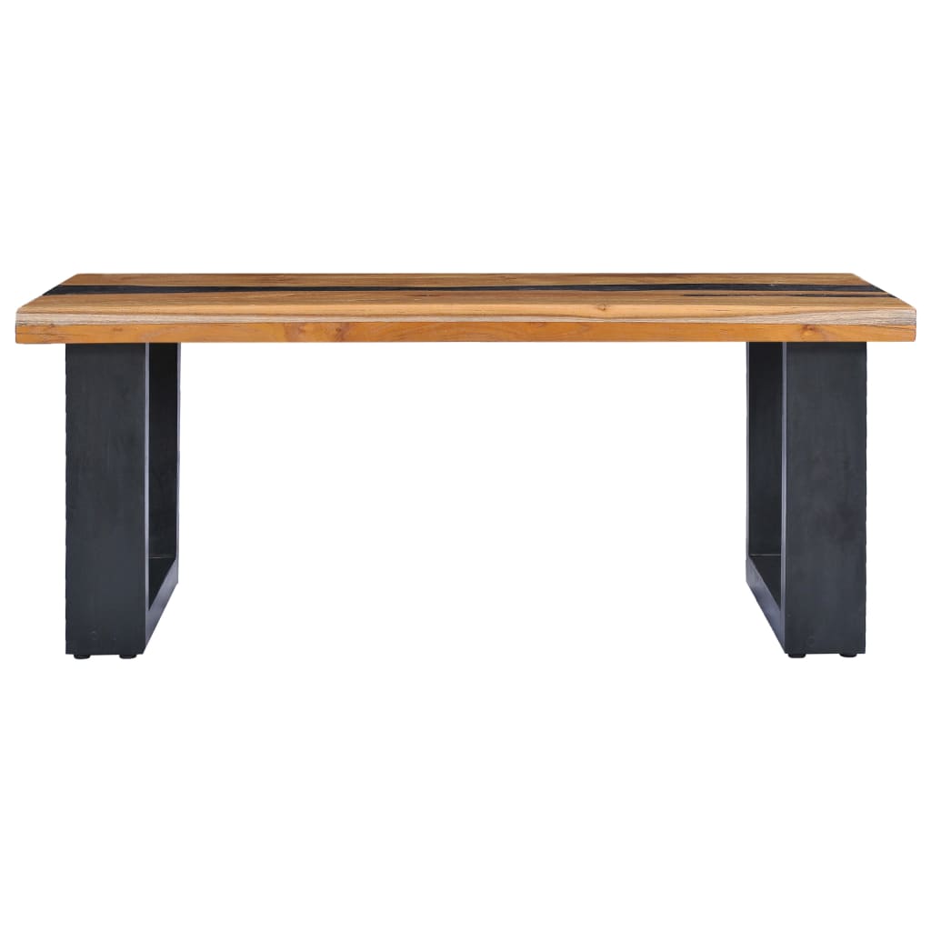 Coffee Table 100x50x40 cm Solid Teak Wood and Polyresin- Coffee Tables - HomeShopIreland - Home Shop Ireland - Coffee Tables - Coffee Table 100x50x40 cm Solid Teak Wood and Polyresin