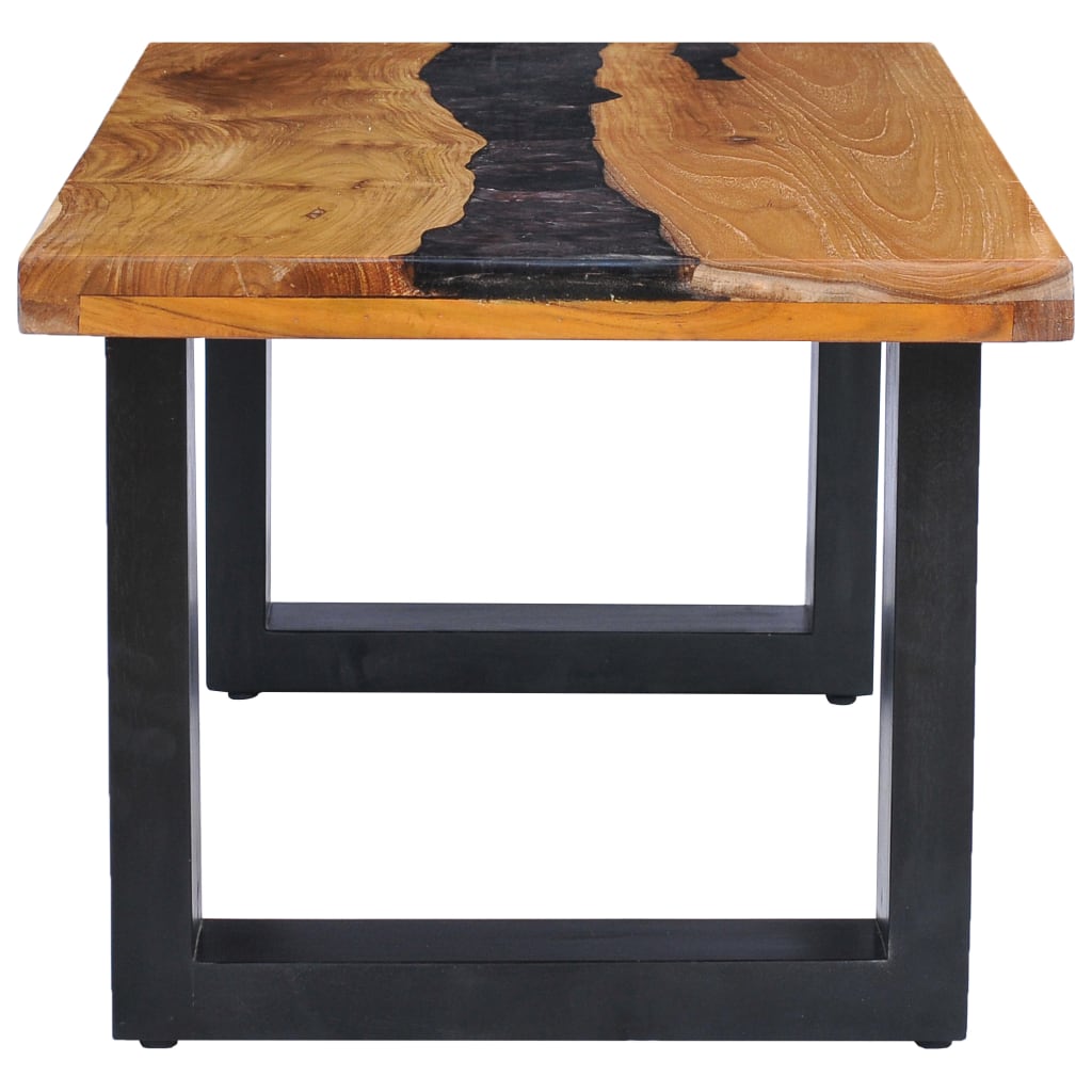 Coffee Table 100x50x40 cm Solid Teak Wood and Polyresin- Coffee Tables - HomeShopIreland - Home Shop Ireland - Coffee Tables - Coffee Table 100x50x40 cm Solid Teak Wood and Polyresin