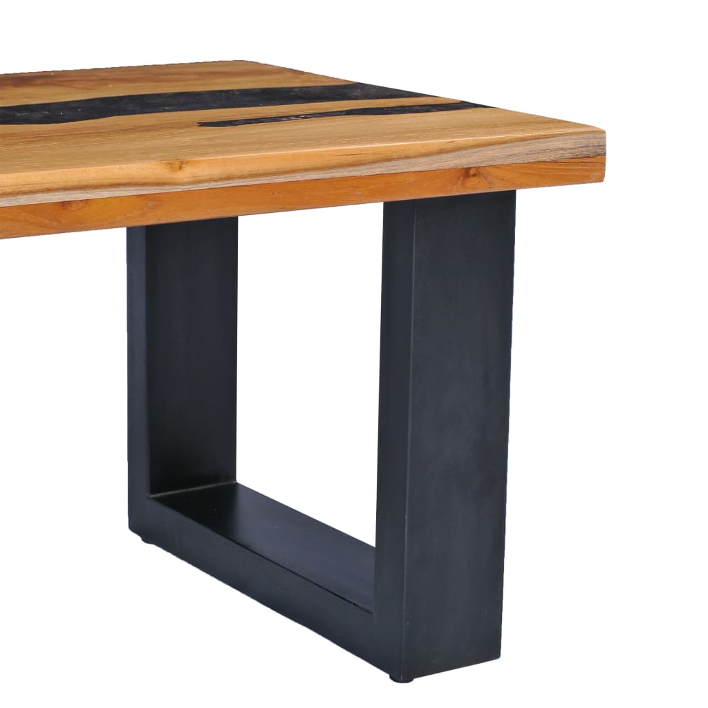 Coffee Table 100x50x40 cm Solid Teak Wood and Polyresin- Coffee Tables - HomeShopIreland - Home Shop Ireland - Coffee Tables - Coffee Table 100x50x40 cm Solid Teak Wood and Polyresin