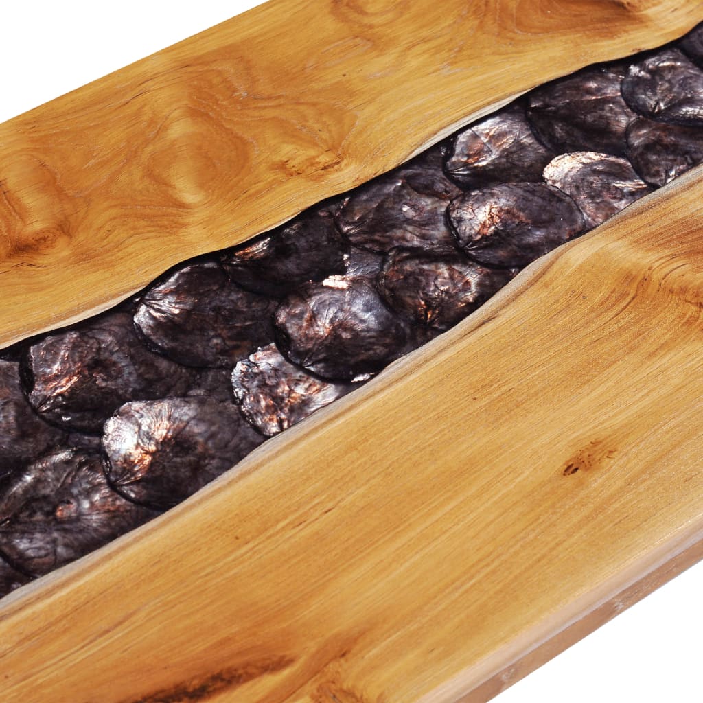 Coffee Table 100x50x40 cm Solid Teak Wood and Polyresin- Coffee Tables - HomeShopIreland - Home Shop Ireland - Coffee Tables - Coffee Table 100x50x40 cm Solid Teak Wood and Polyresin