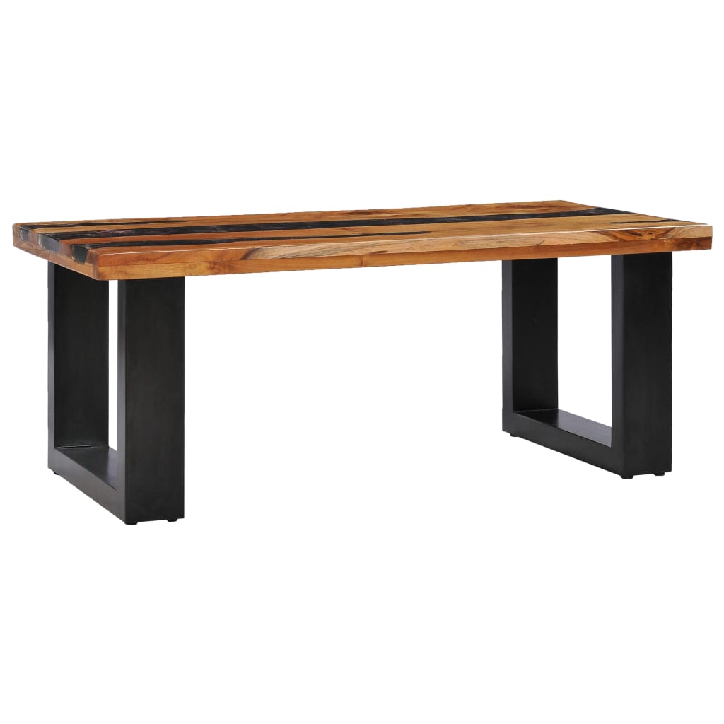Coffee Table 100x50x40 cm Solid Teak Wood and Polyresin- Coffee Tables - HomeShopIreland - Home Shop Ireland - Coffee Tables - Coffee Table 100x50x40 cm Solid Teak Wood and Polyresin