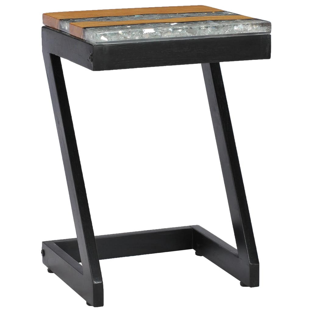 Coffee Table 30x30x50 cm Solid Teak Wood and Polyresin- Coffee Tables - HomeShopIreland - Home Shop Ireland - Coffee Tables - Coffee Table 30x30x50 cm Solid Teak Wood and Polyresin