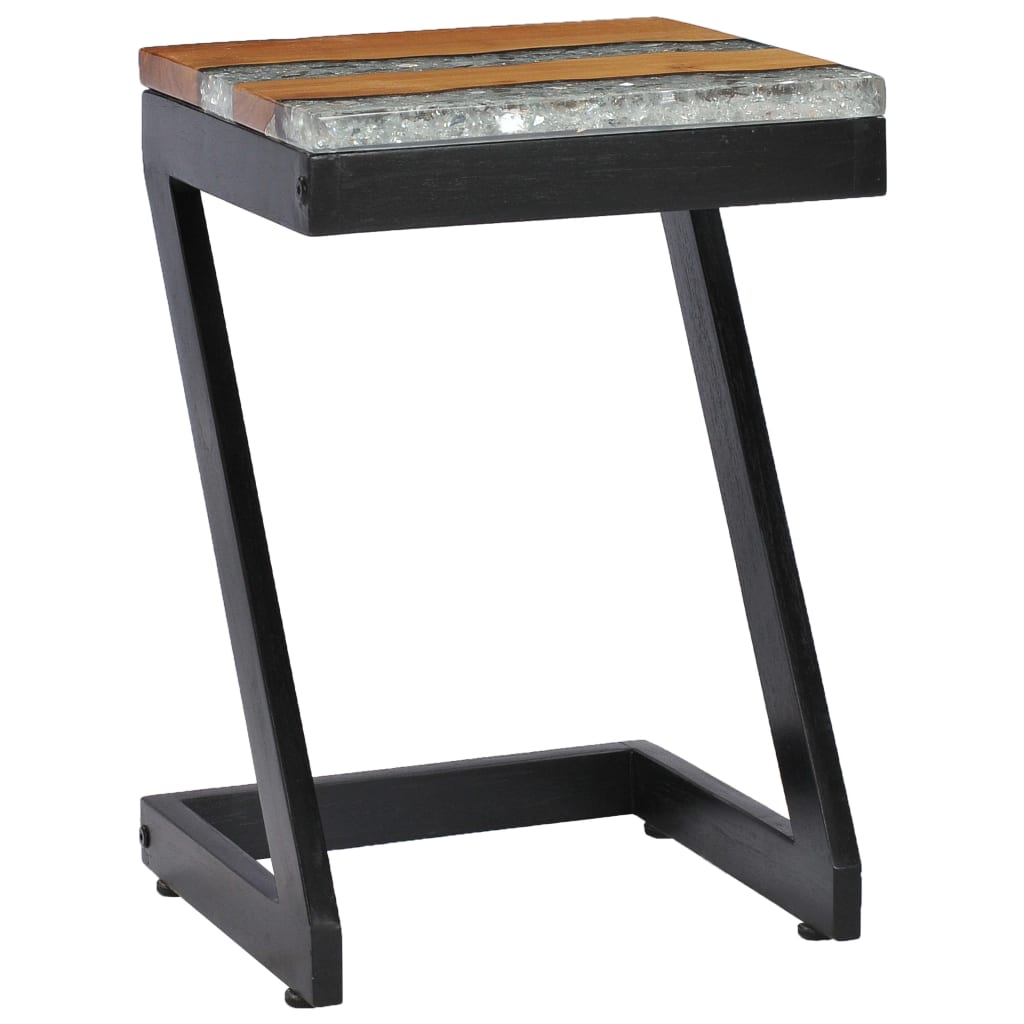 Coffee Table 30x30x50 cm Solid Teak Wood and Polyresin- Coffee Tables - HomeShopIreland - Home Shop Ireland - Coffee Tables - Coffee Table 30x30x50 cm Solid Teak Wood and Polyresin