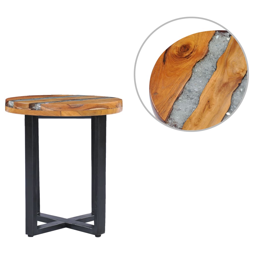 Coffee Table 40x45 cm Solid Teak Wood and Polyresin- Coffee Tables - HomeShopIreland - Home Shop Ireland - Coffee Tables - Coffee Table 40x45 cm Solid Teak Wood and Polyresin