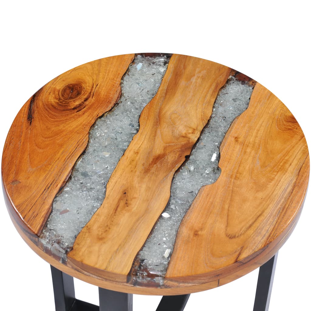 Coffee Table 40x45 cm Solid Teak Wood and Polyresin- Coffee Tables - HomeShopIreland - Home Shop Ireland - Coffee Tables - Coffee Table 40x45 cm Solid Teak Wood and Polyresin