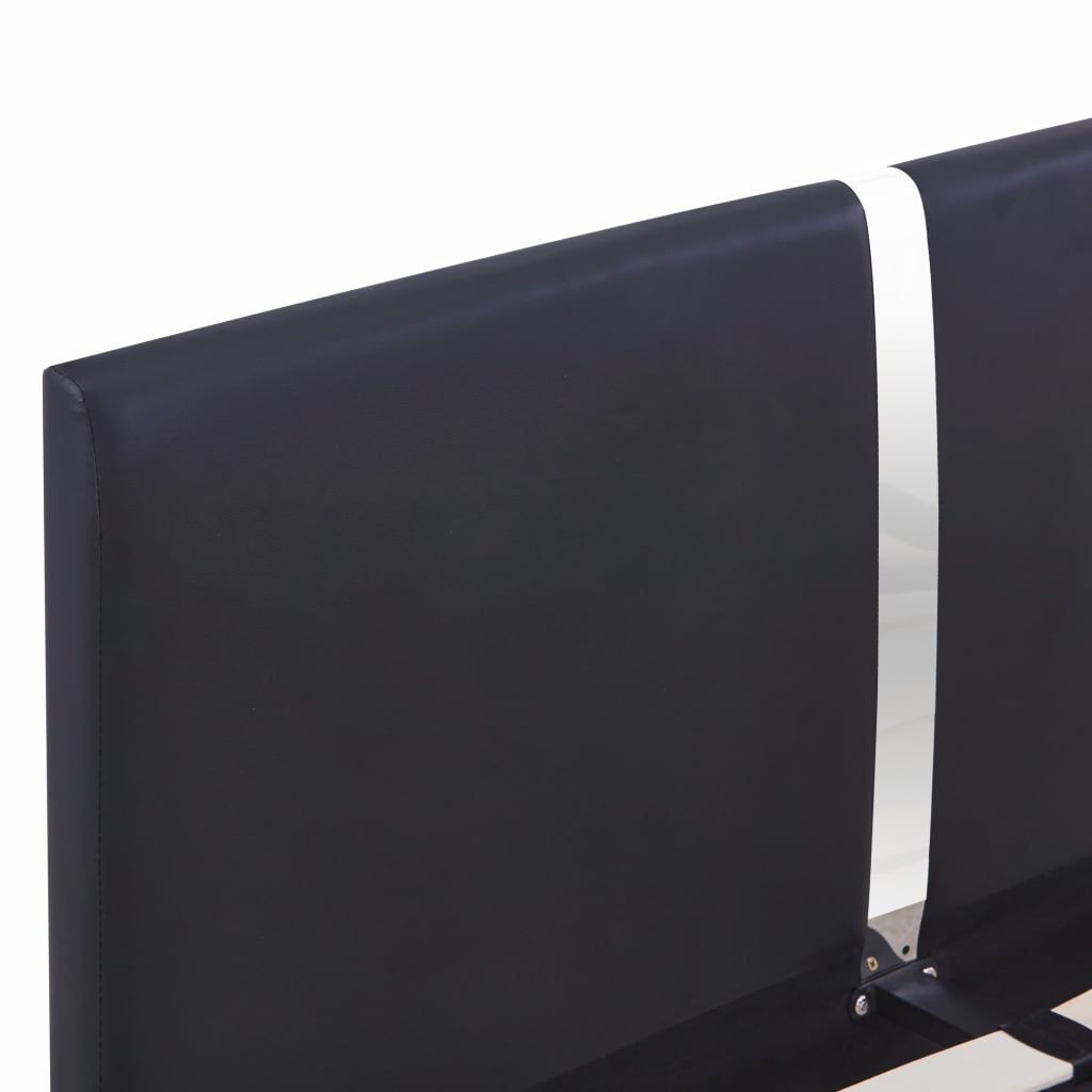 Bed Frame Black Faux Leather 135x190 cm- Beds & Bed Frames - HomeShopIreland - Home Shop Ireland - Beds & Bed Frames - Bed Frame Black Faux Leather 135x190 cm