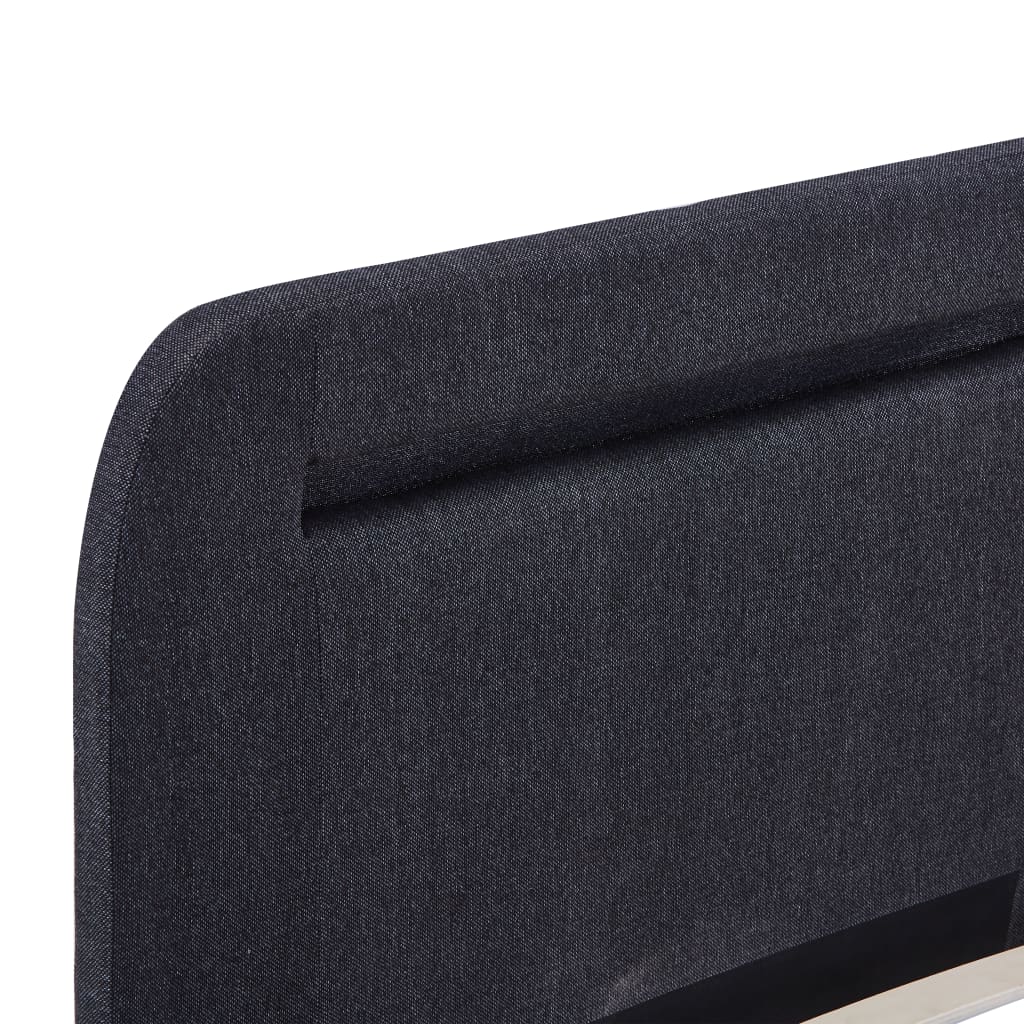 Bed Frame with LED Dark Grey Fabric 150x200 cm- Beds & Bed Frames - HomeShopIreland - Home Shop Ireland - Beds & Bed Frames - Bed Frame with LED Dark Grey Fabric 150x200 cm