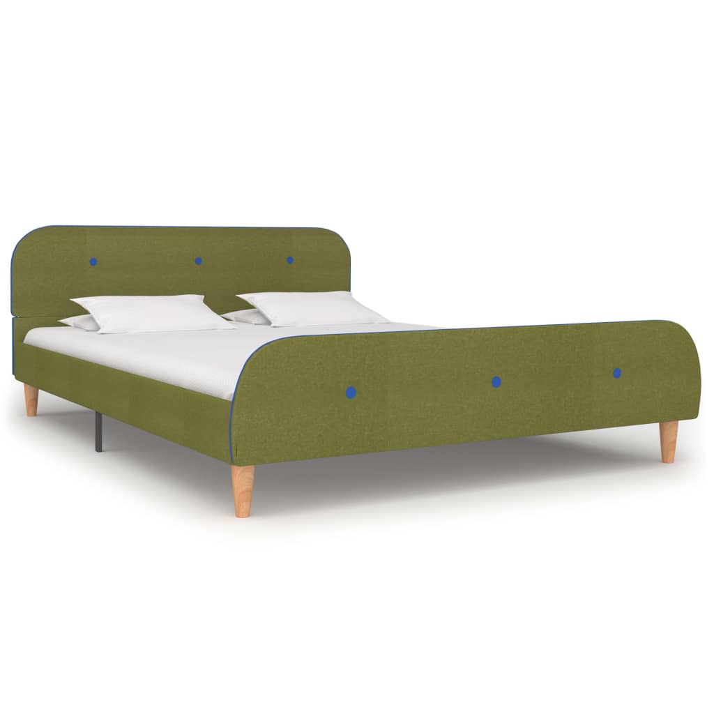 Bed Frame Green Fabric 135x190 cm- Beds & Bed Frames - HomeShopIreland - Home Shop Ireland - Beds & Bed Frames - Bed Frame Green Fabric 135x190 cm