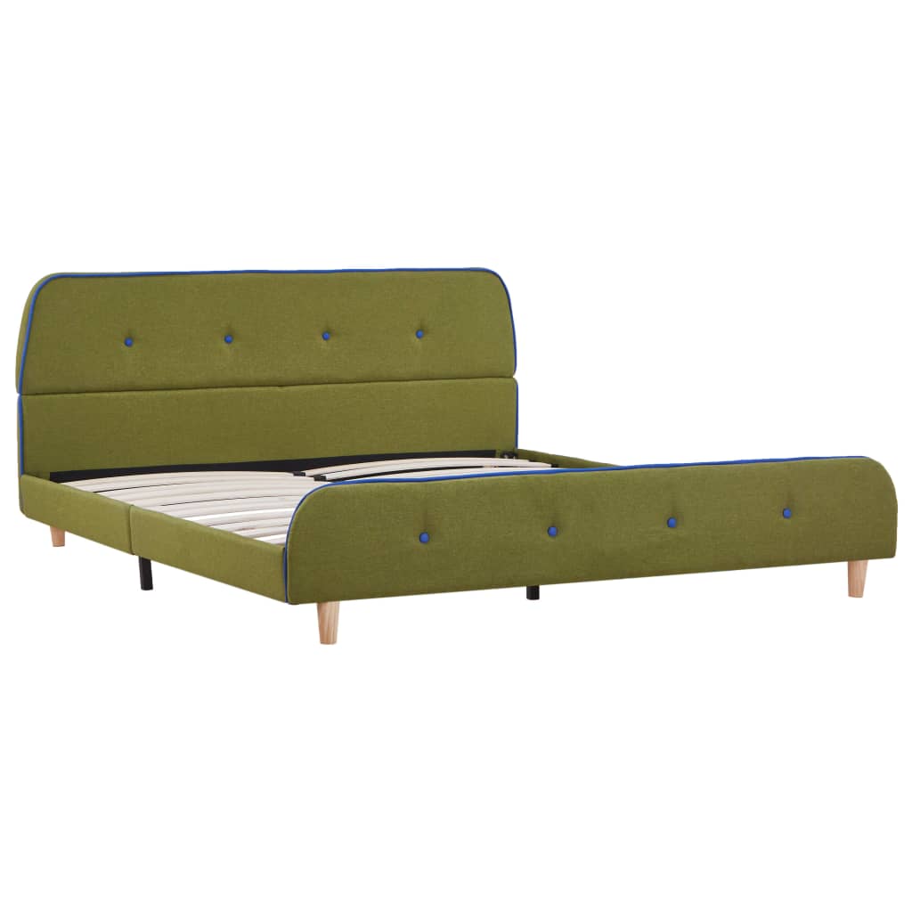 Bed Frame Green Fabric 135x190 cm- Beds & Bed Frames - HomeShopIreland - Home Shop Ireland - Beds & Bed Frames - Bed Frame Green Fabric 135x190 cm