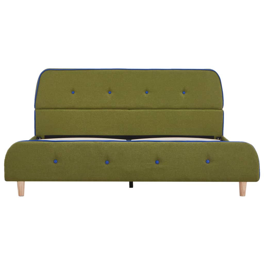 Bed Frame Green Fabric 135x190 cm- Beds & Bed Frames - HomeShopIreland - Home Shop Ireland - Beds & Bed Frames - Bed Frame Green Fabric 135x190 cm