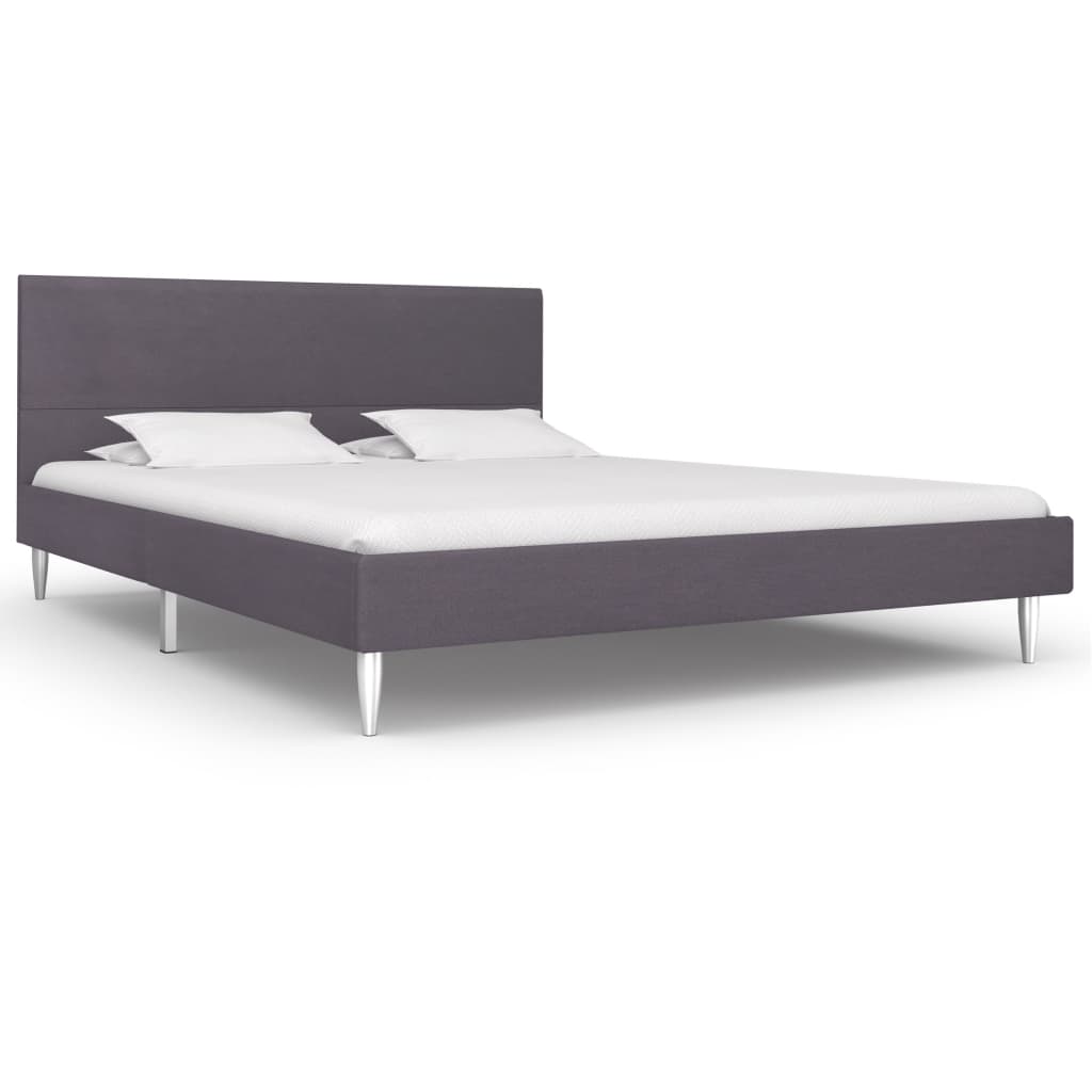 Bed Frame Grey Fabric 135x190 cm- Beds & Bed Frames - HomeShopIreland - Home Shop Ireland - Beds & Bed Frames - Bed Frame Grey Fabric 135x190 cm