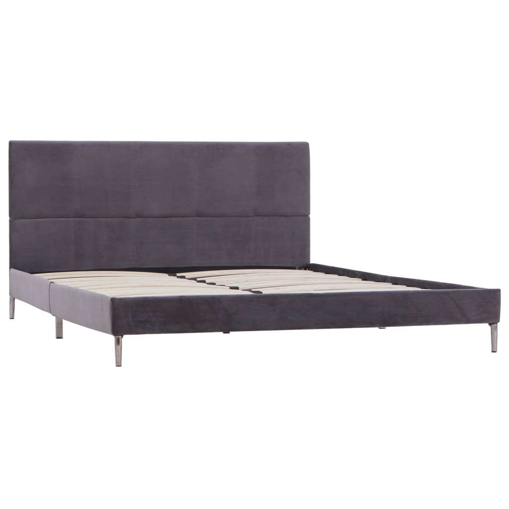 Bed Frame Grey Fabric 135x190 cm- Beds & Bed Frames - HomeShopIreland - Home Shop Ireland - Beds & Bed Frames - Bed Frame Grey Fabric 135x190 cm