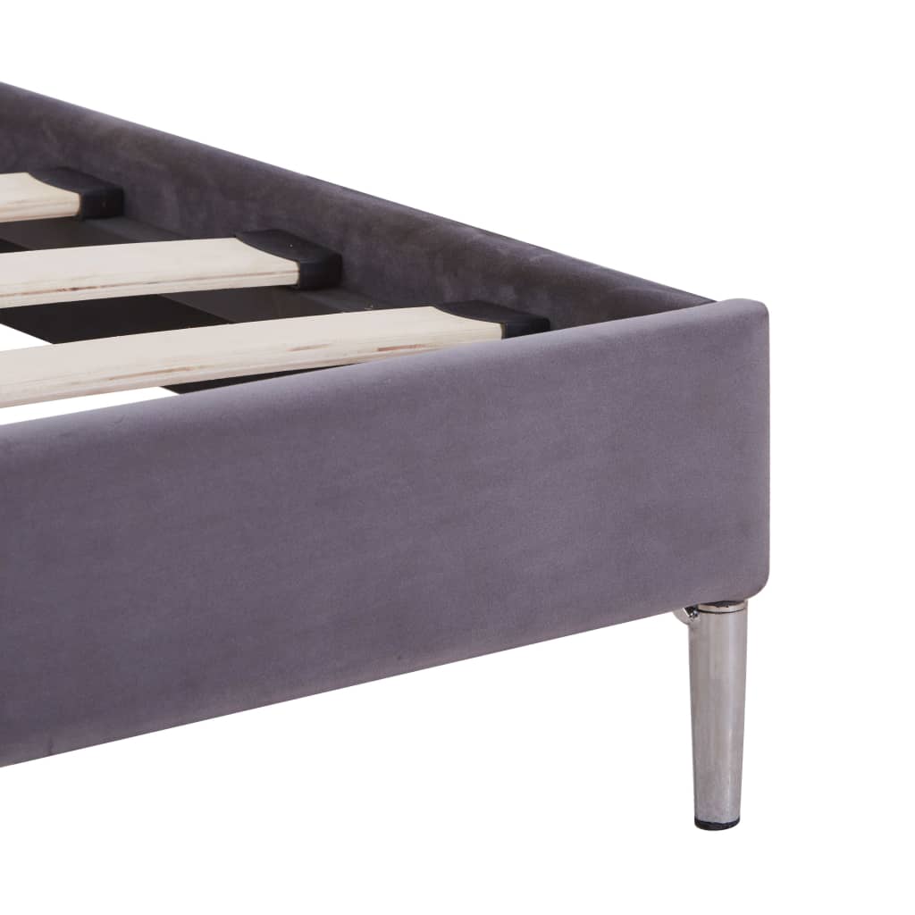 Bed Frame Grey Fabric 135x190 cm- Beds & Bed Frames - HomeShopIreland - Home Shop Ireland - Beds & Bed Frames - Bed Frame Grey Fabric 135x190 cm