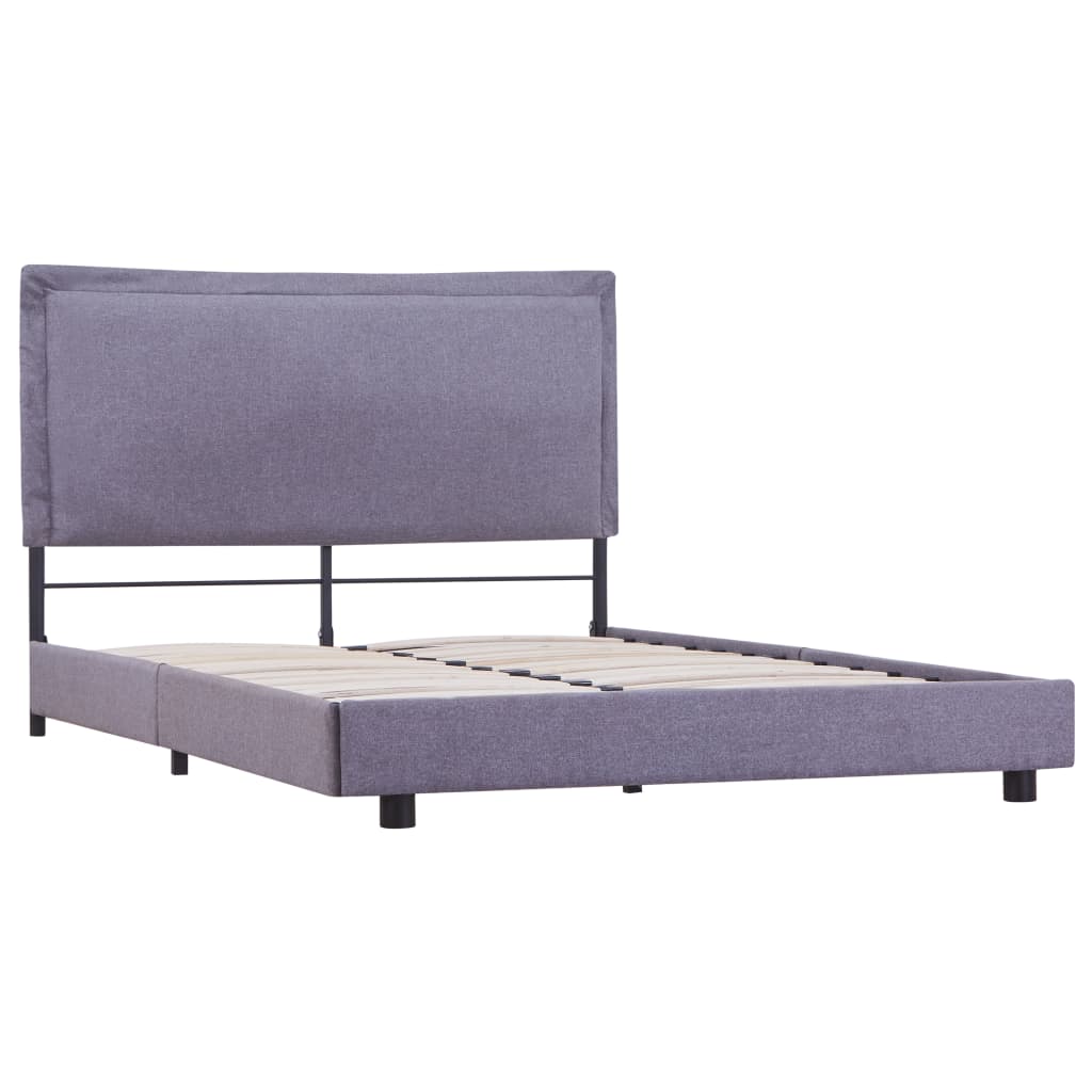 Bed Frame Light Grey Fabric 135x190 cm- Beds & Bed Frames - HomeShopIreland - Home Shop Ireland - Beds & Bed Frames - Bed Frame Light Grey Fabric 135x190 cm