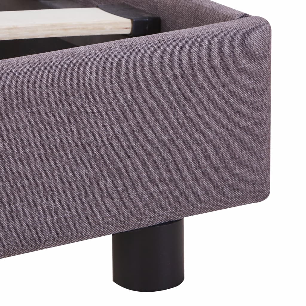 Bed Frame Taupe Fabric 135x190 cm- Beds & Bed Frames - HomeShopIreland - Home Shop Ireland - Beds & Bed Frames - Bed Frame Taupe Fabric 135x190 cm