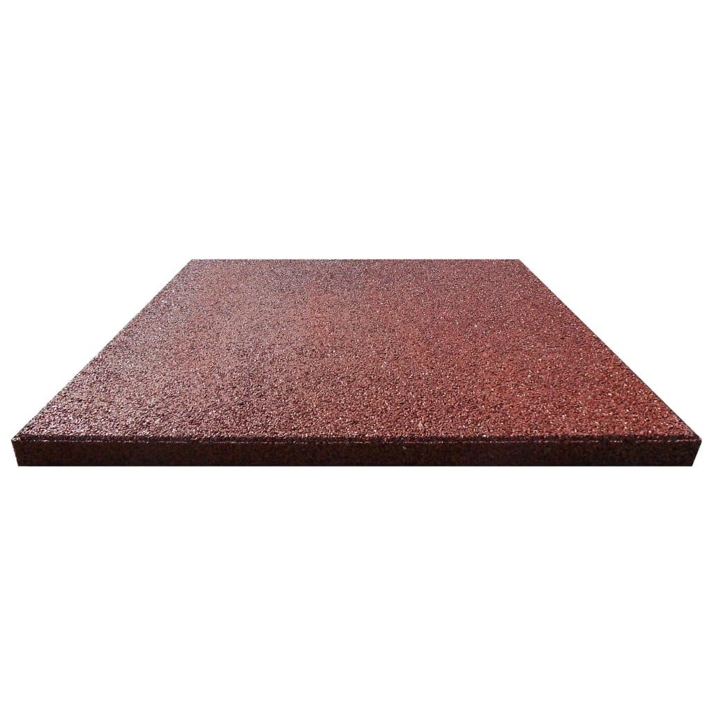 Fall Protection Tiles 18 pcs Rubber 50x50x3 cm Red- Flooring & Carpet - HomeShopIreland - Home Shop Ireland - Flooring & Carpet - Fall Protection Tiles 18 pcs Rubber 50x50x3 cm Red
