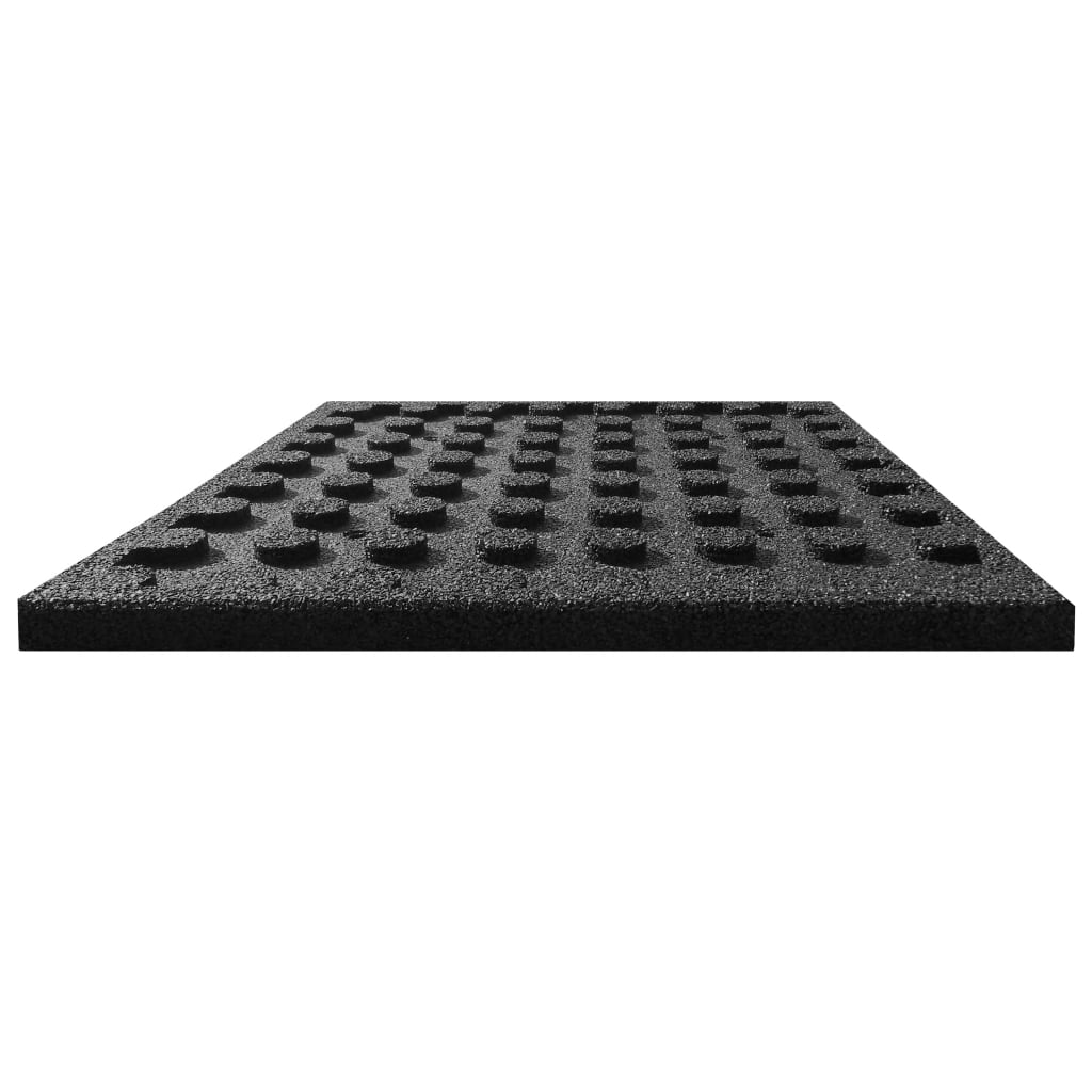 Fall Protection Tiles 18 pcs Rubber 50x50x3 cm Black- Flooring & Carpet - HomeShopIreland - Home Shop Ireland - Flooring & Carpet - Fall Protection Tiles 18 pcs Rubber 50x50x3 cm Black
